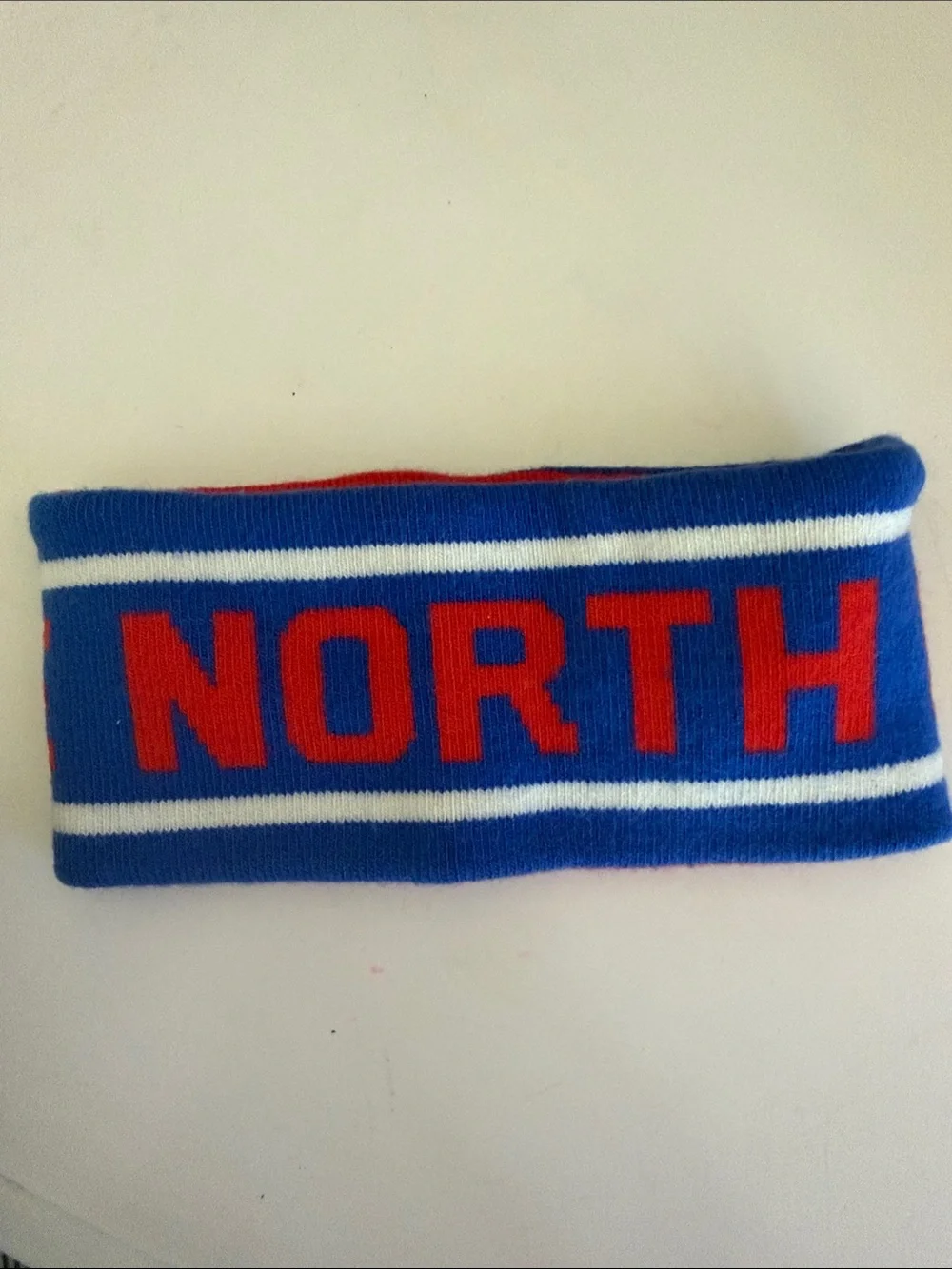 NWOT | The North Face Blue and Red Kids Knit Headband